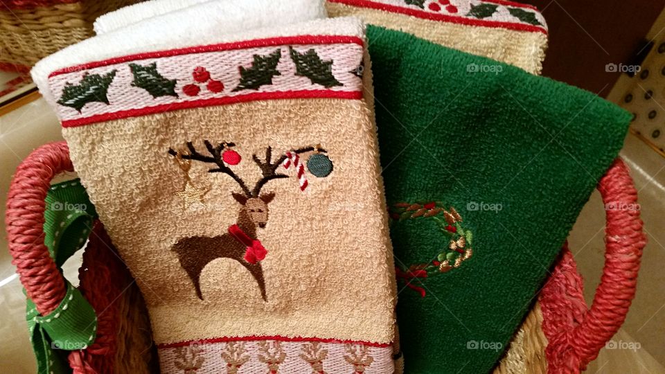 Colorful Christmas Towels