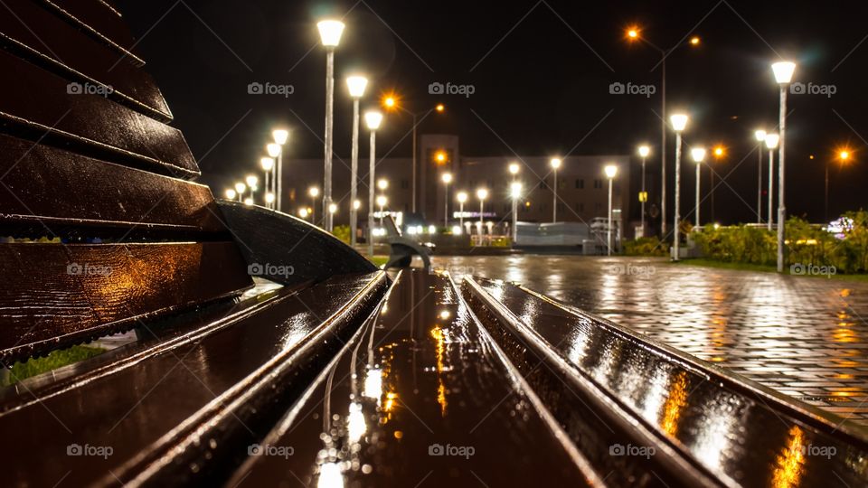 Дождь , ночной город