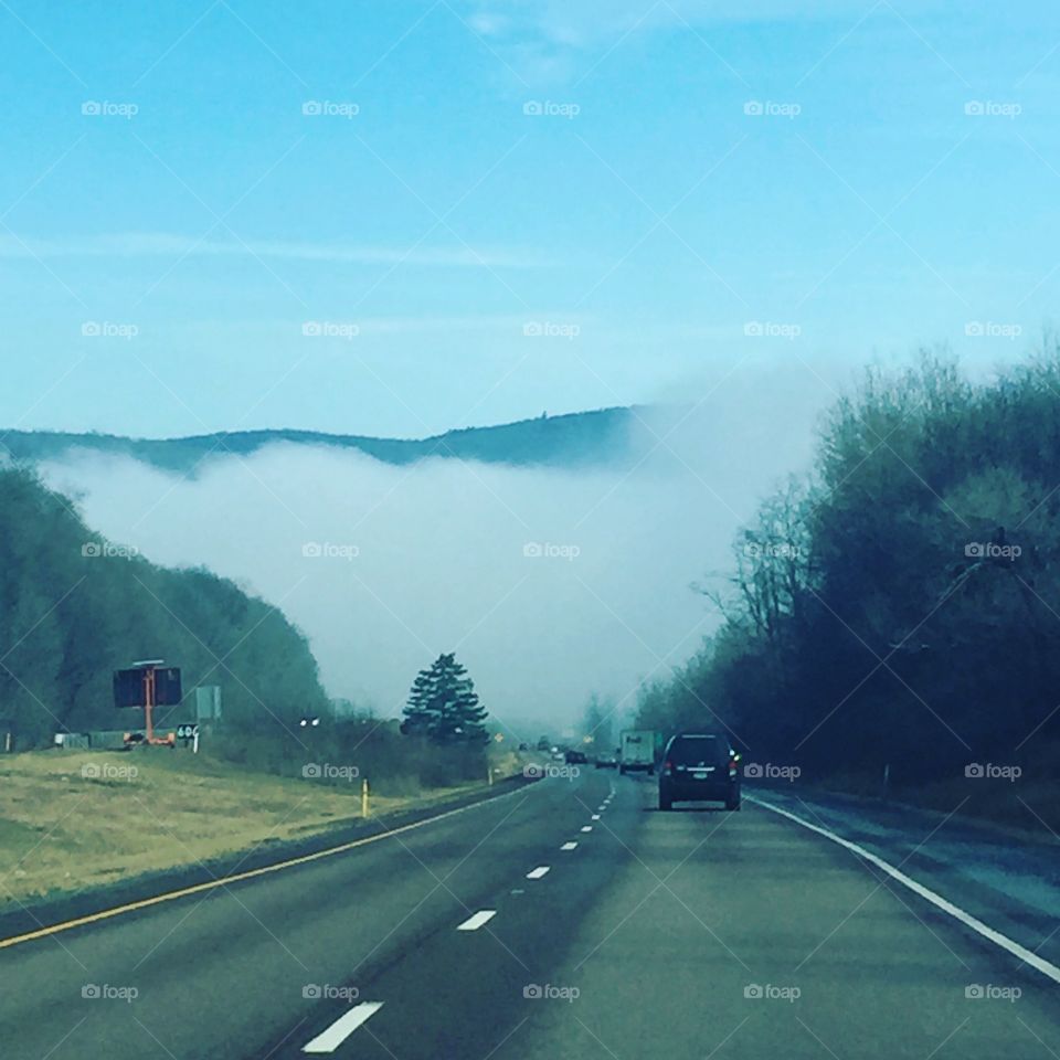 Preparing to drive through a cloud. 