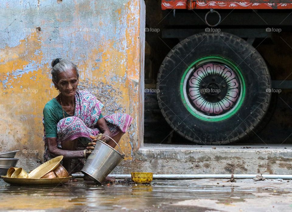 A soulful story of grandma who was working beyond their age for a temple..