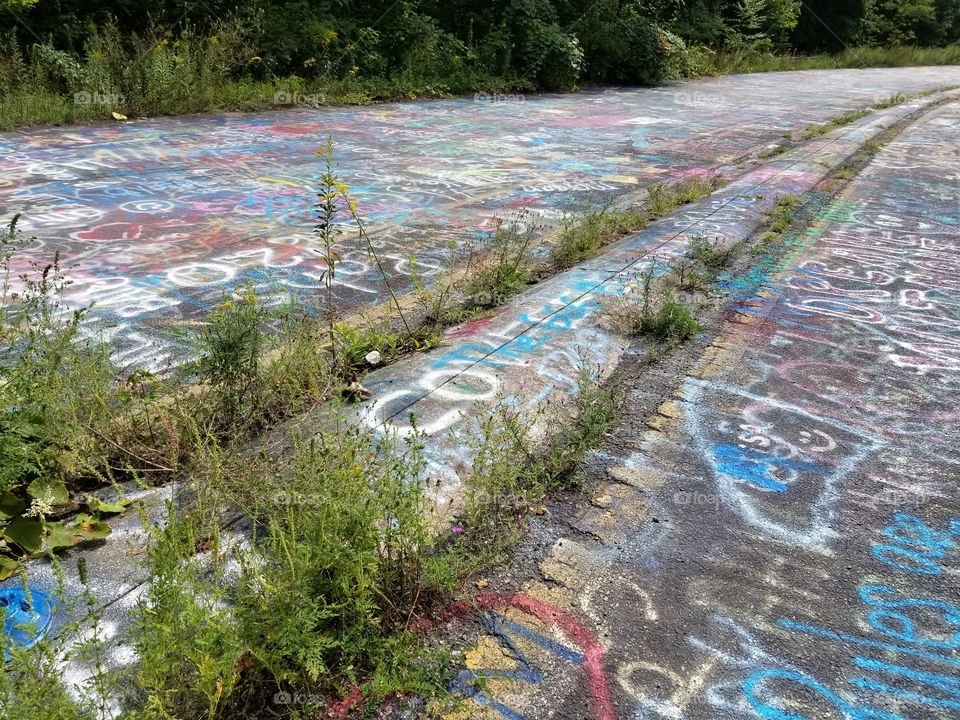 The center of the graffiti highway in Centralia, PA.