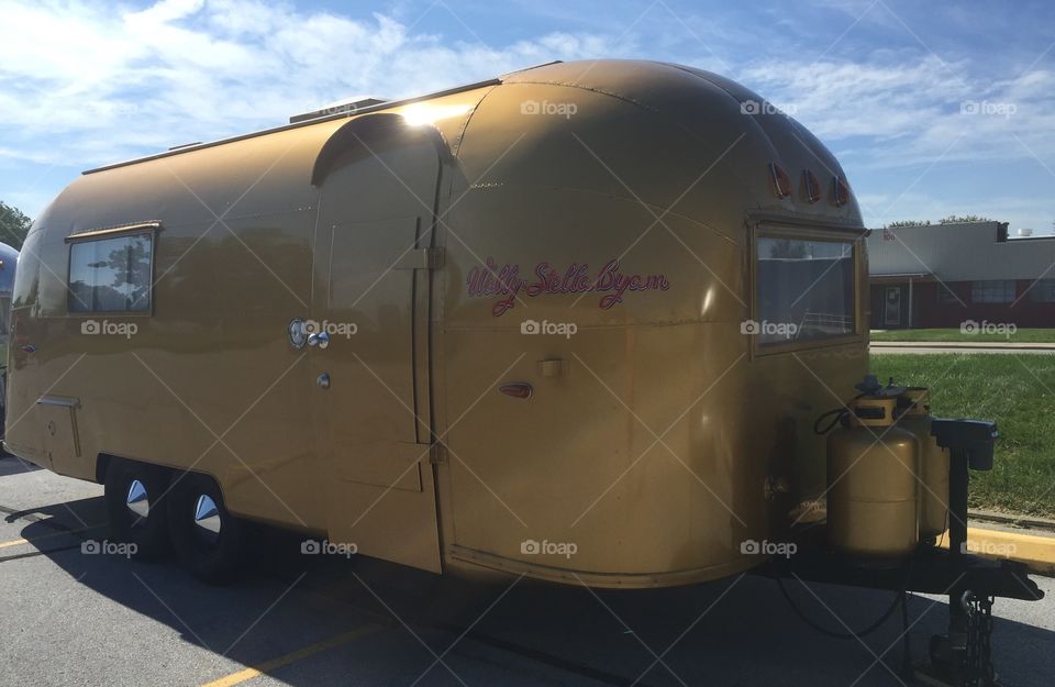 Vintage Gold Airstream Camper