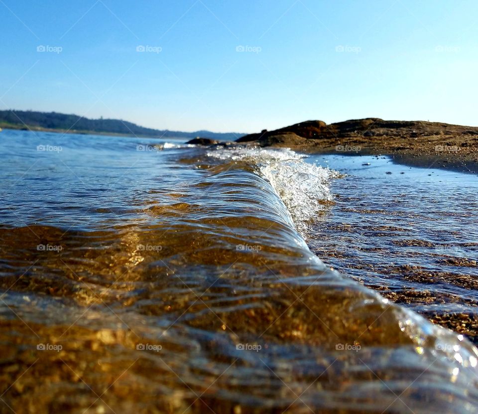 Small, clear wave breaking