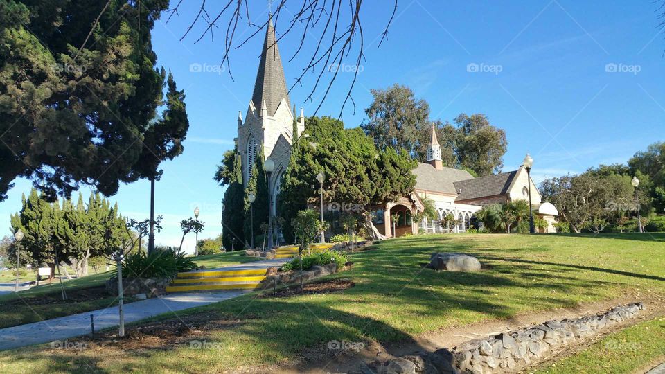 Chapel of Roses in a Cemetery in California