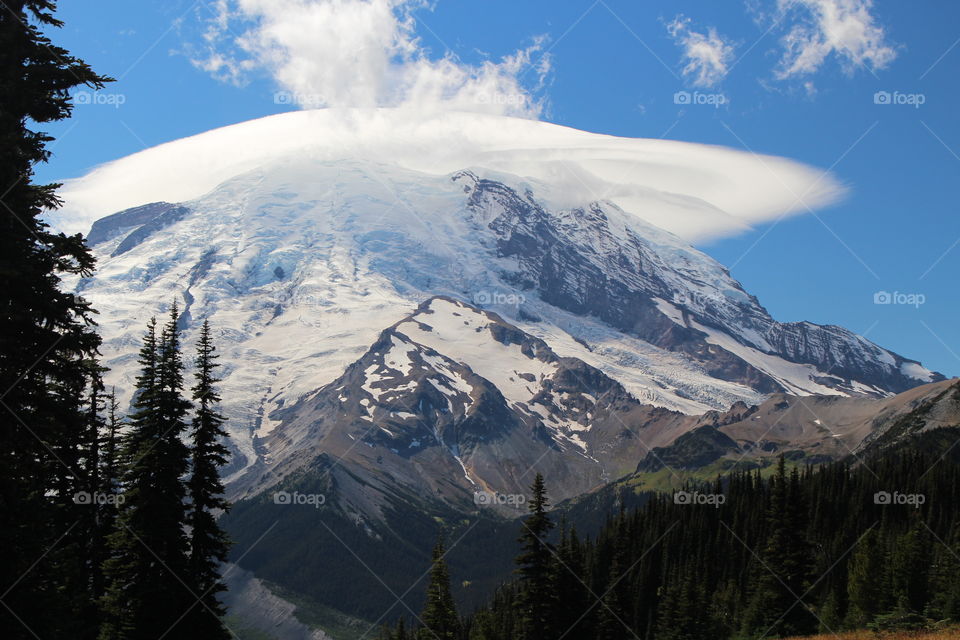 View of snowy mountain