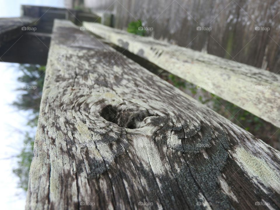 Old wood railing.