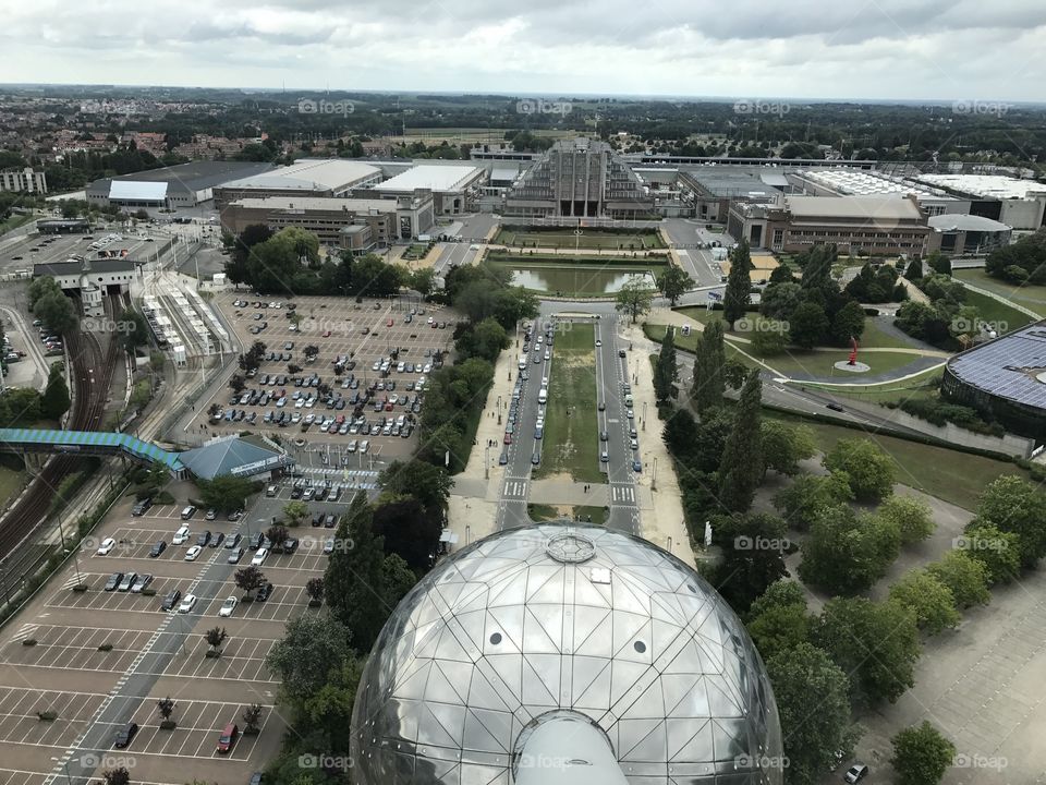 Vista dall'Atomium di Bruxelles