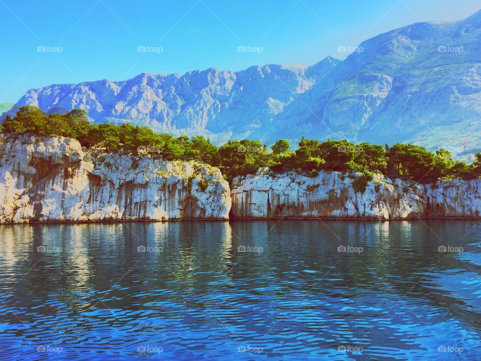 Croatia coastline from sea