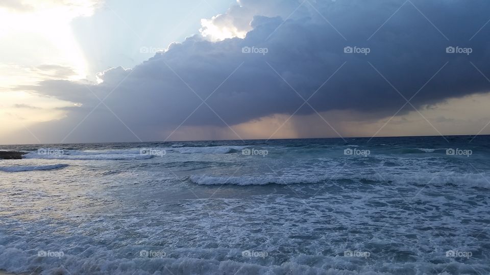Storm over the ocean