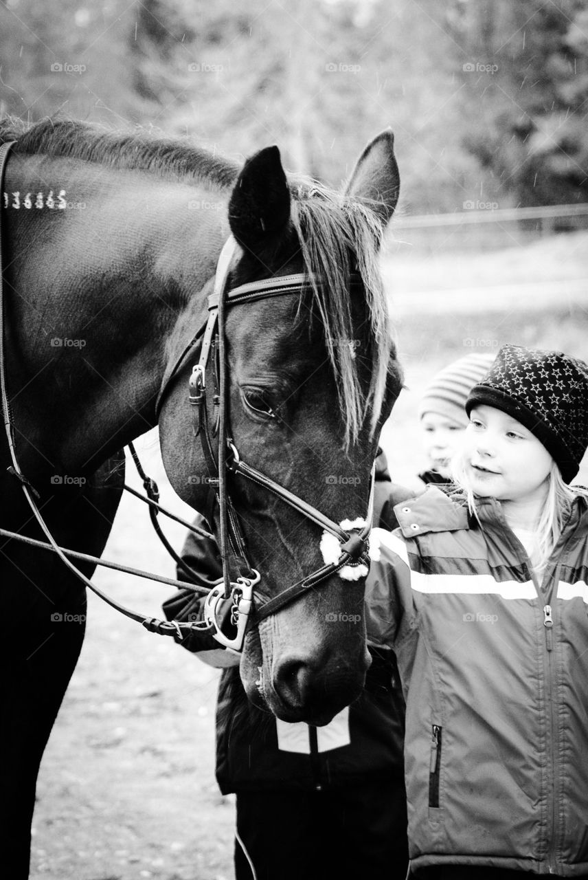 Horse with children