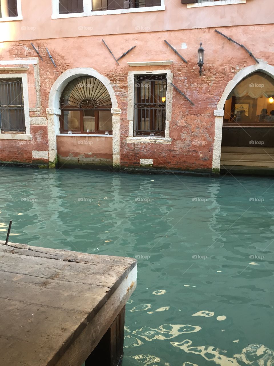 Beautiful Canal in Venice, Italy in November 