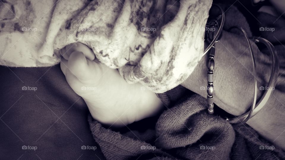 my little grand daughters foot