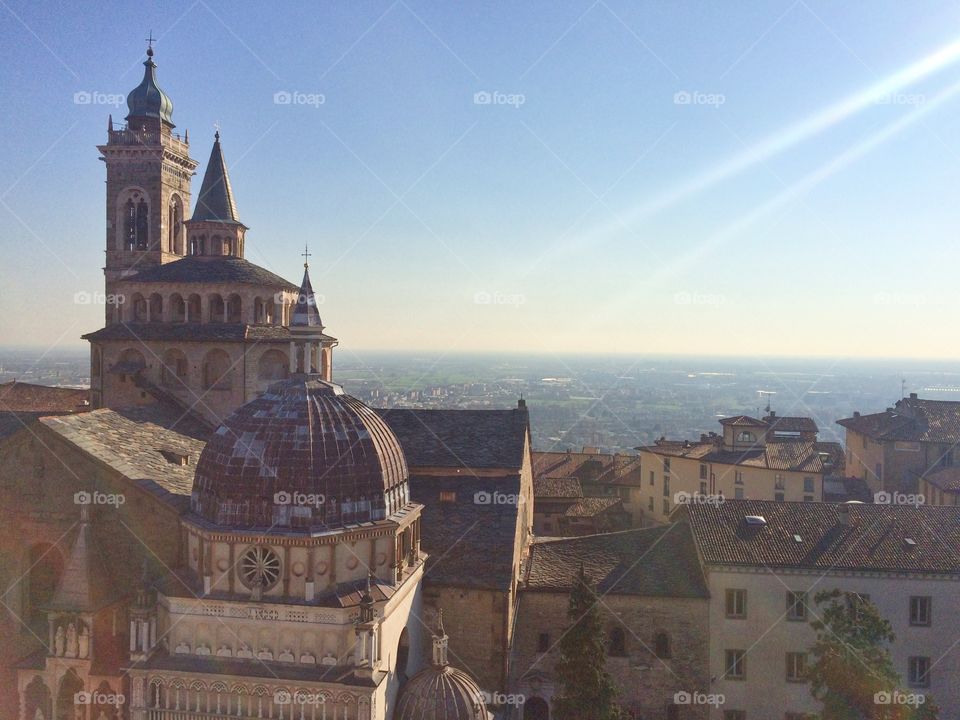 Bergamo, Italy from the clock tower