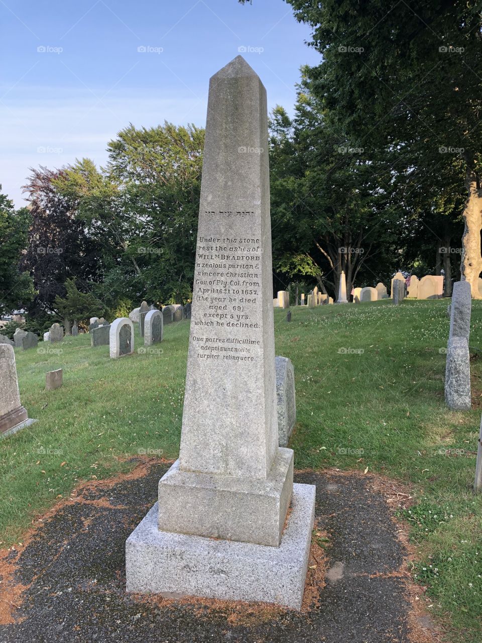 William Bradford grave, Burial Hill, Plymouth, MA
