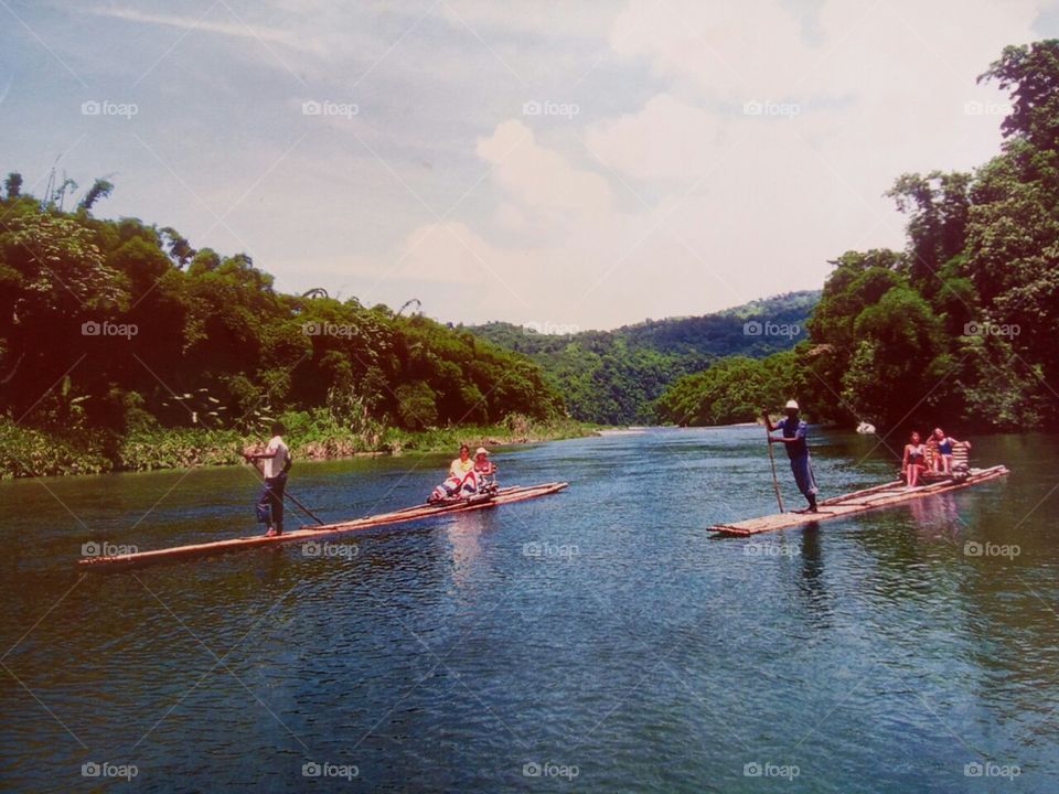 rafting on the river