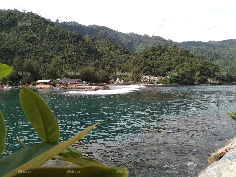 View landscape the beach of Aceh, Indonsia.