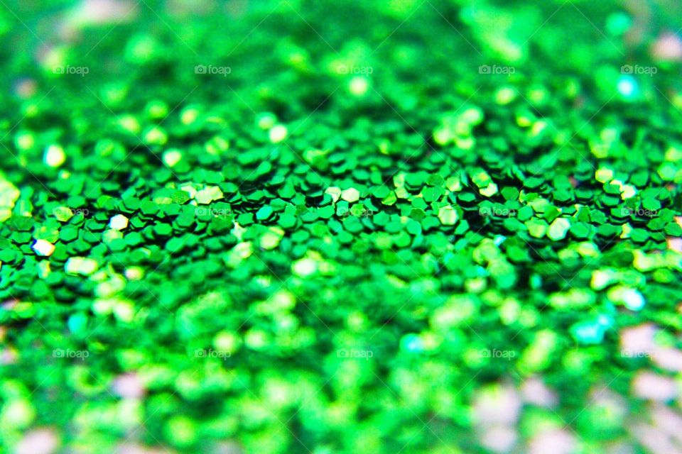 Green glitter