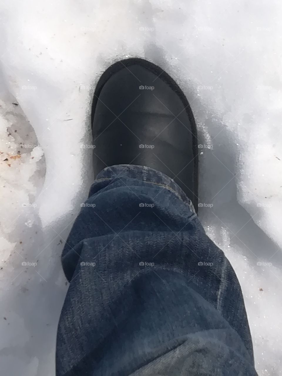 Andando sobre la nieve