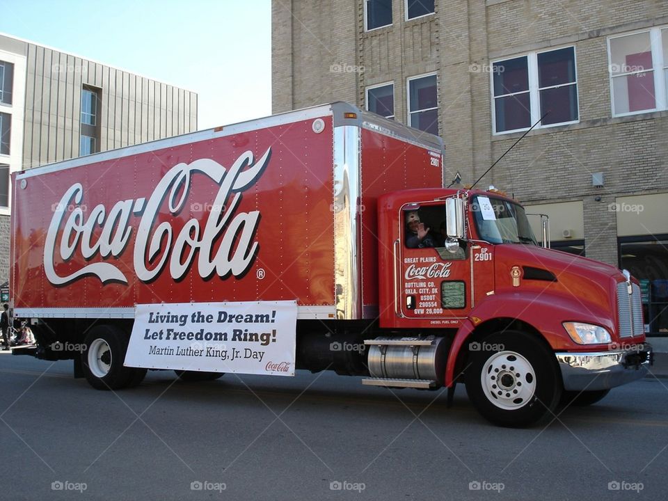 Coca cola mlk parade. Coca cola truck at the Tulsa martin Luther king parade in Tulsa 