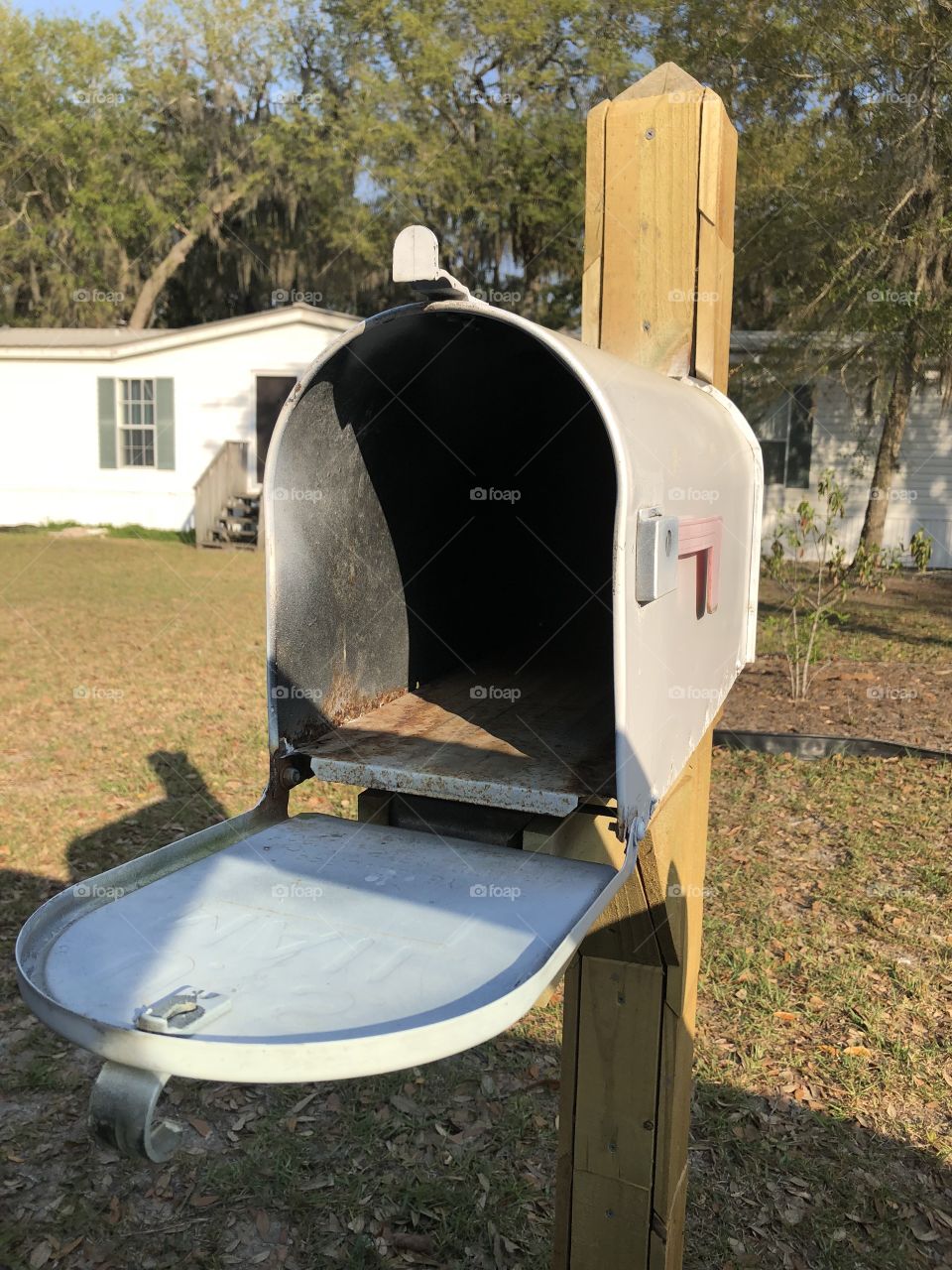 Mailbox in front of a house