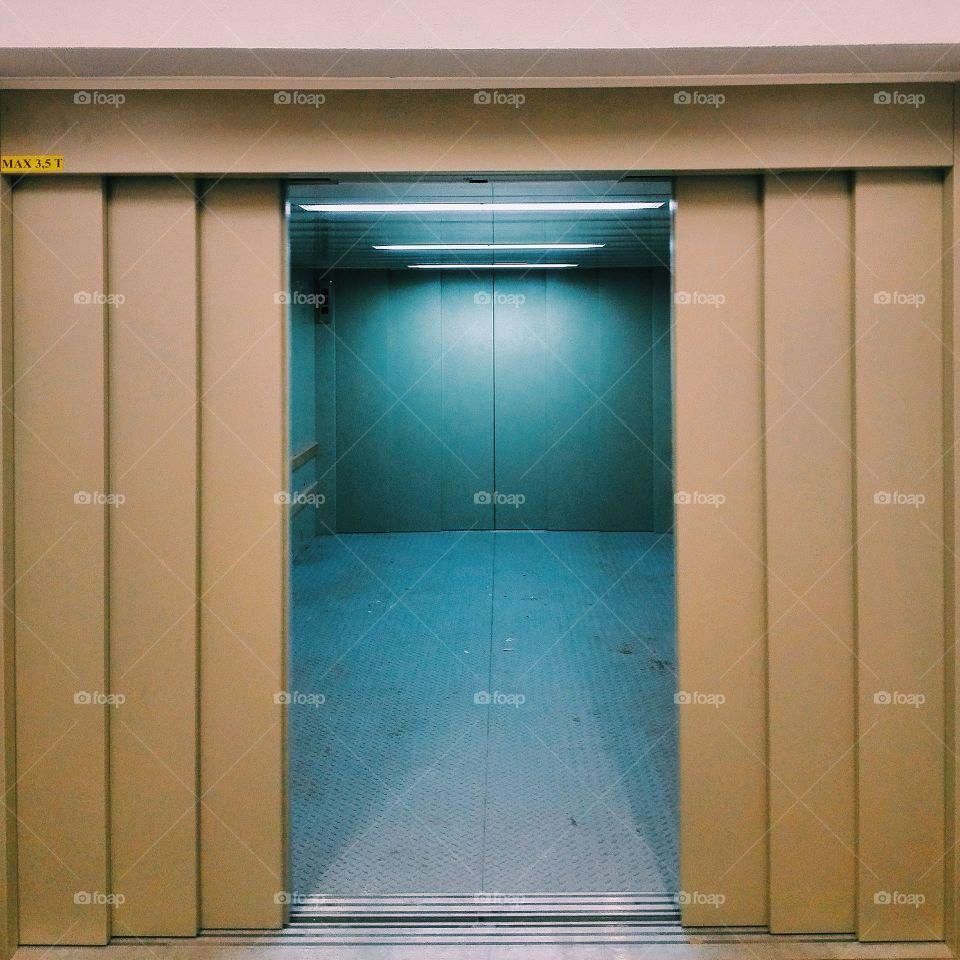 Scary empty elevator