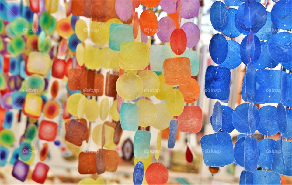 Colorful wind ornaments