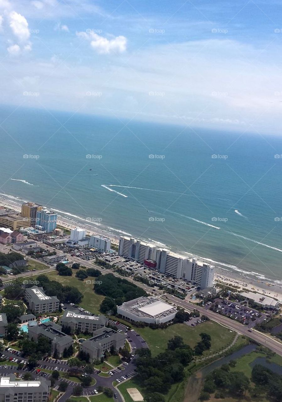 sky view of Myrtle Beach