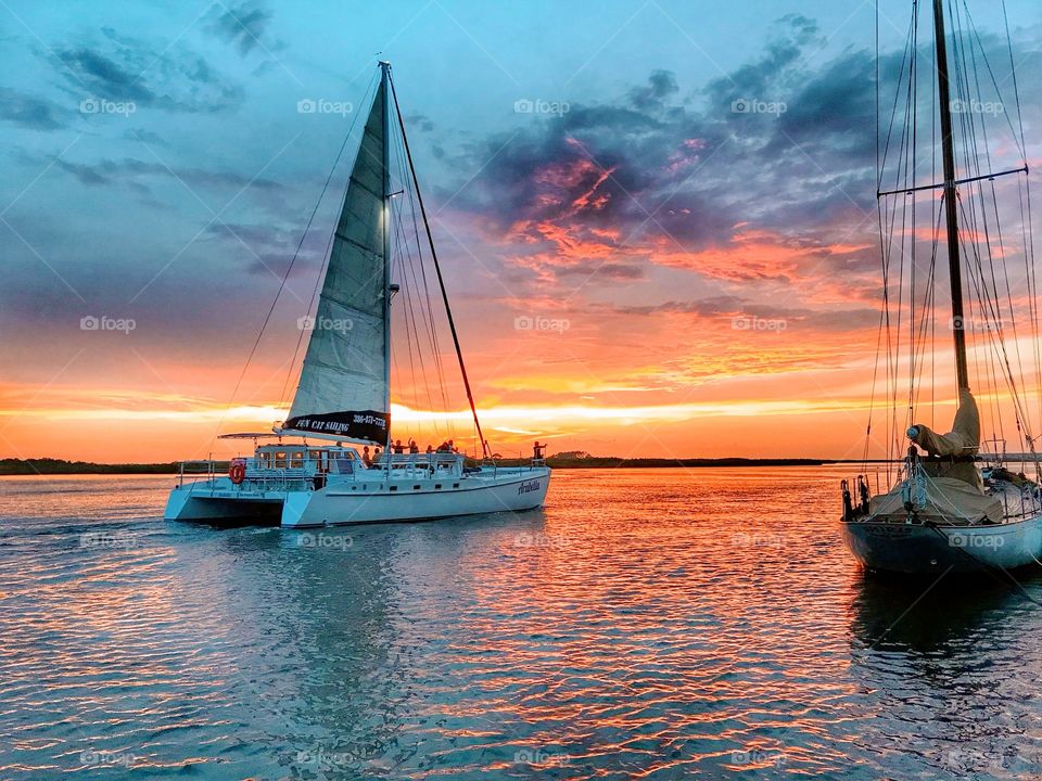 Sailing into the sunset