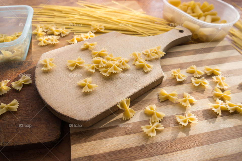 Different types of pasta