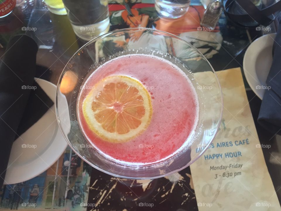 Pink cocktail 