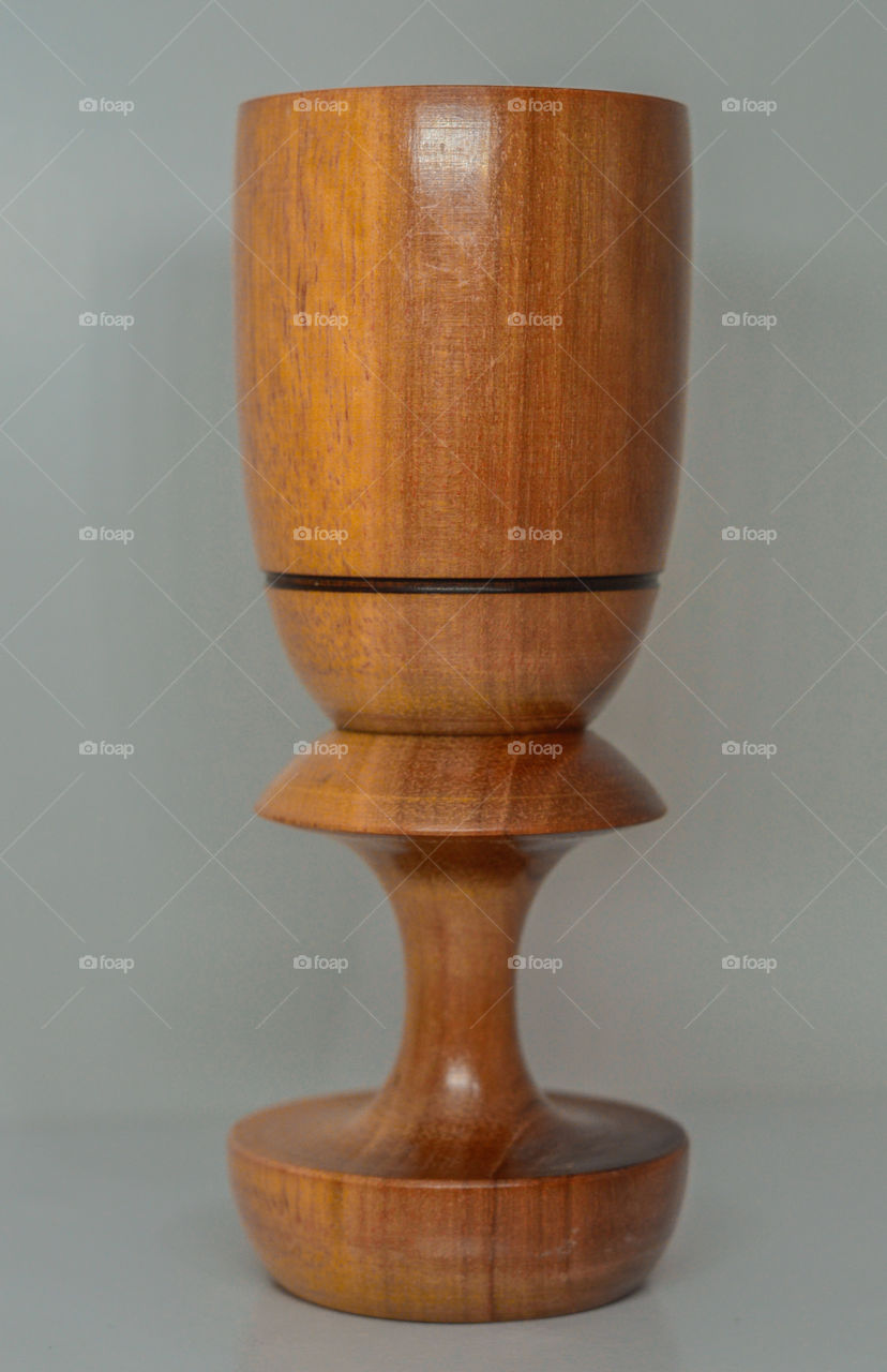 Wooden bowl produced by the Pataxó indigenous people of the red crown village Bahia Brazil