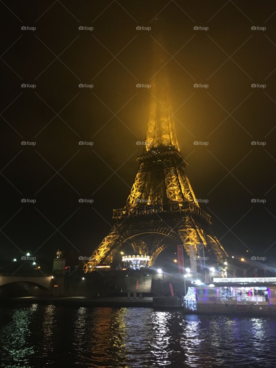the eiffel tower looking mysterious