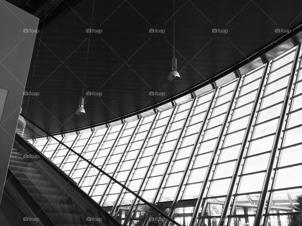 Light in an airport hall
