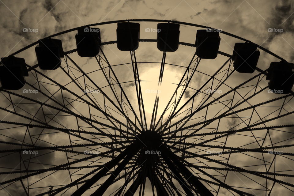 Retired Wheel, Ferris Wheel, Abandoned Ferris Wheel, Abandoned Amusement Park, Geauga Lake Amusement Park, Ohio Amusement Parks, Sepia Landscape, Sepia Portrait Of A Ferris Wheel, Memories Of Summer