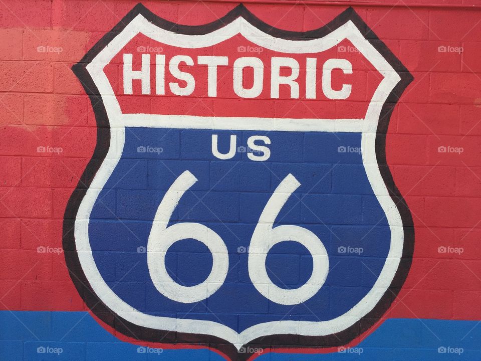 Historic route 66. Historic route 66 painting