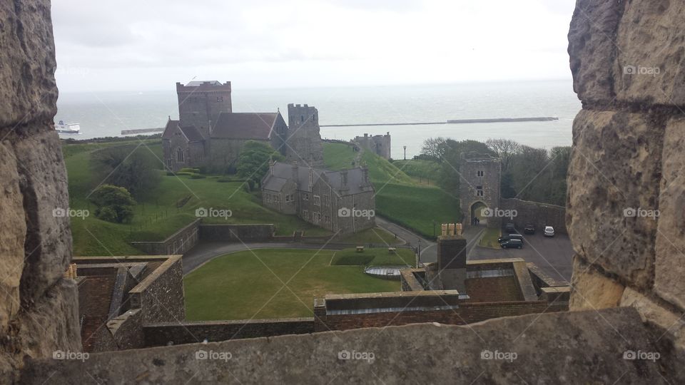 view from dover castle keep