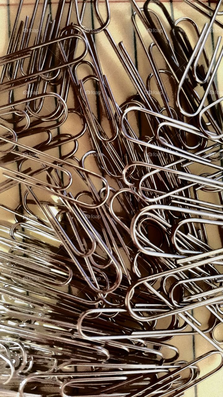 close up paper clips