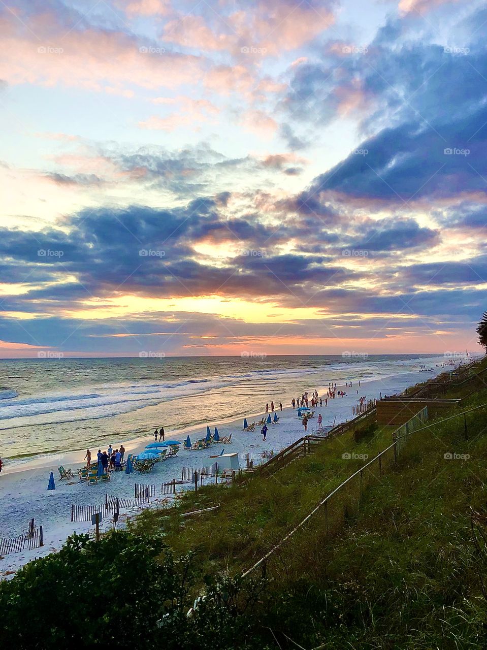 Colorful sunset on the Gulf of Mexico 
