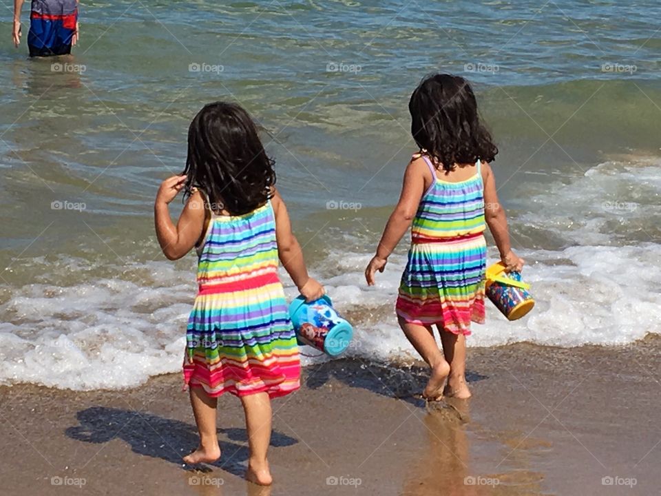 Kids at the beach