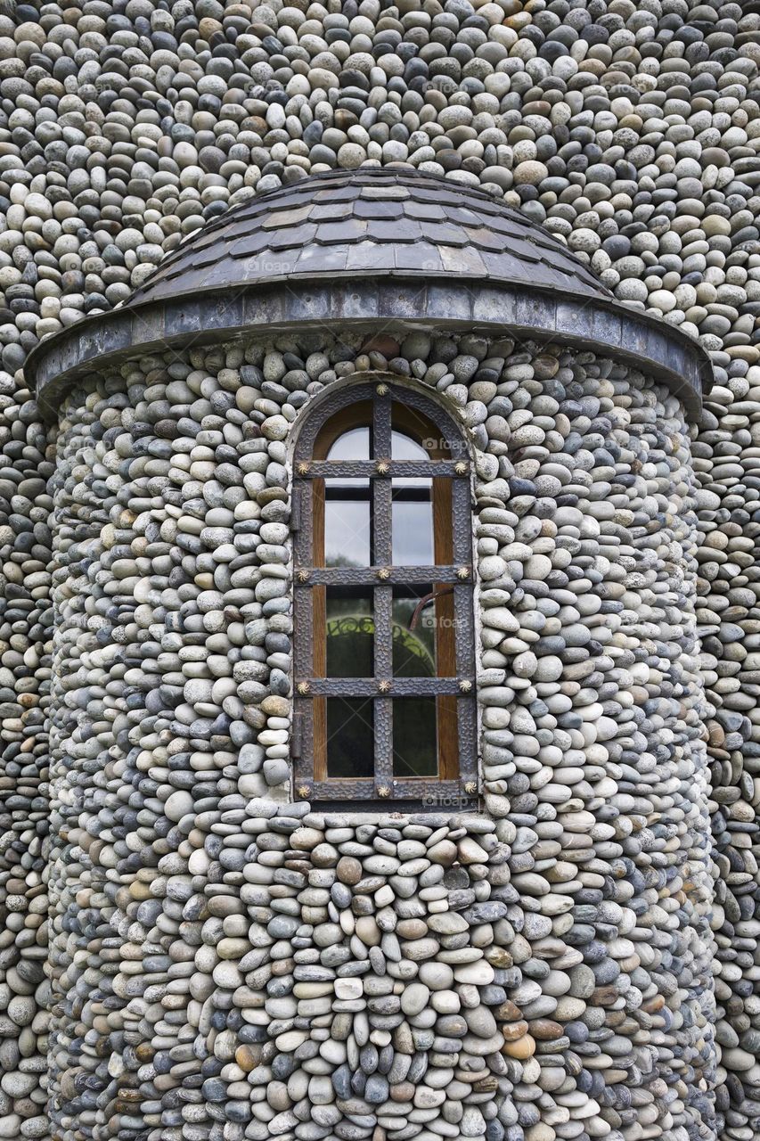 Alanian monastery window close up view