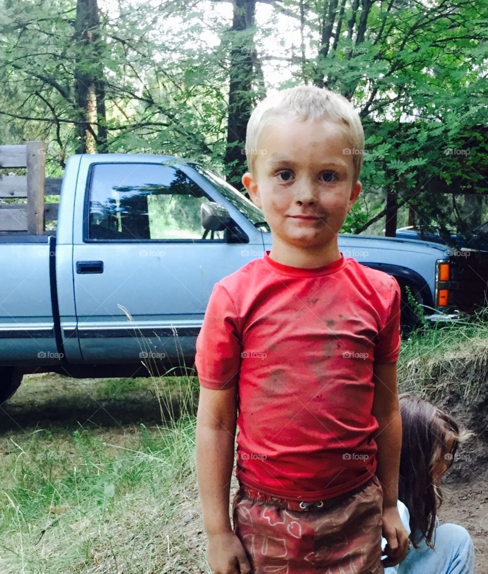 Seriously dirty little boy