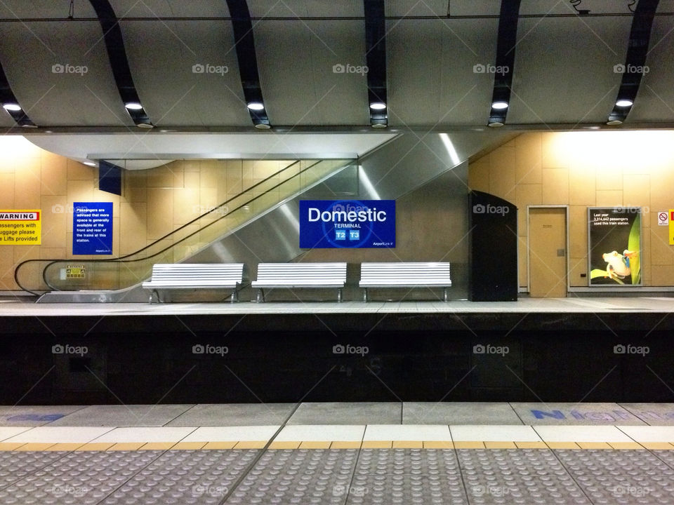 underground train empty station by mkitchin