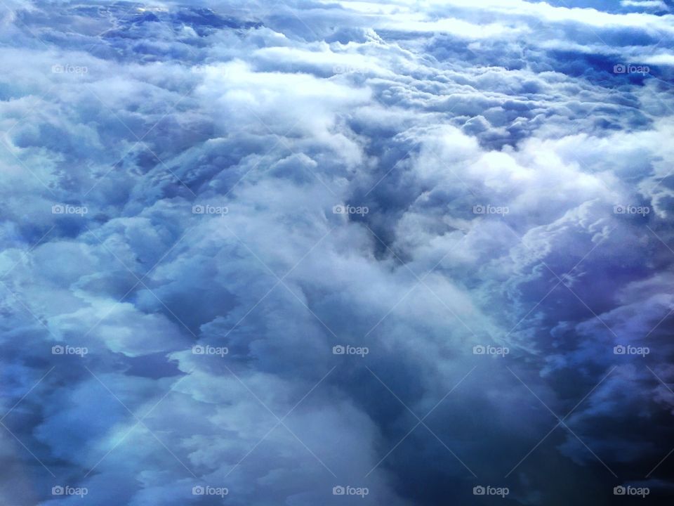 Aerial view of clouds.. Aerial view of clouds.