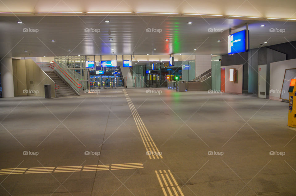 Inside The Rain Train And Su Station At Amsterdam The Netherlands