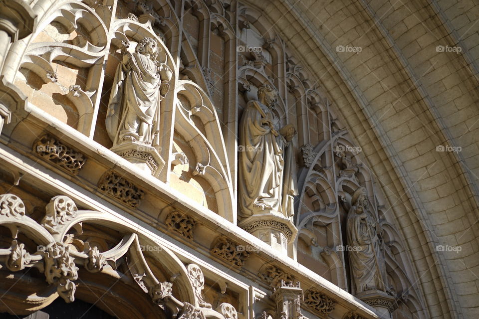 Detail of the cathedral in Antwerp
