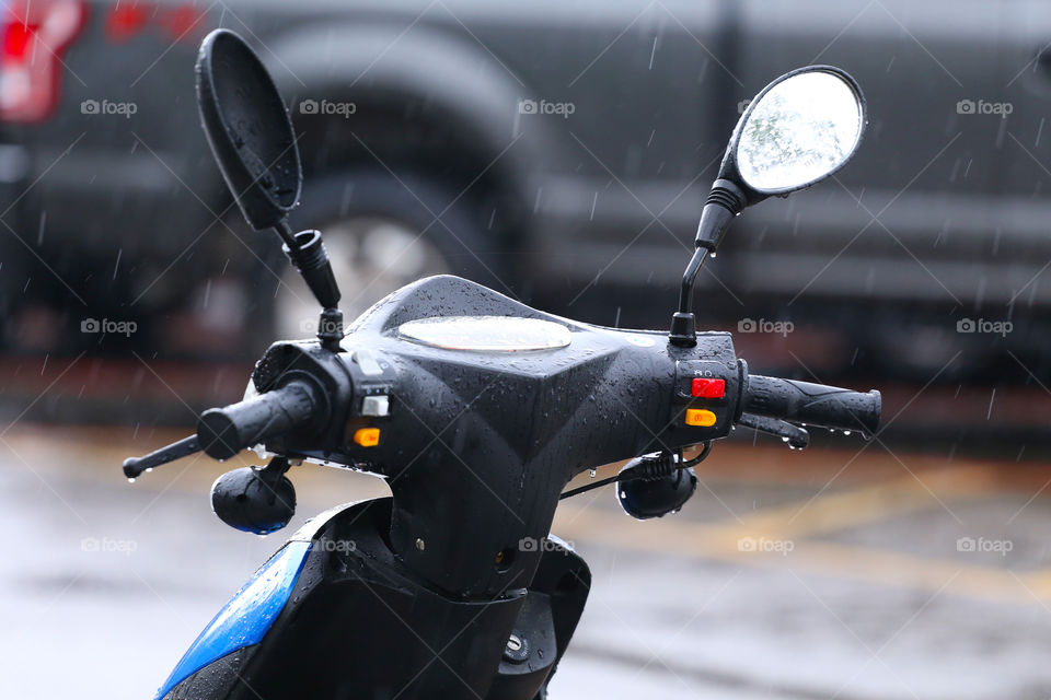 Rainy day on a motorcycle