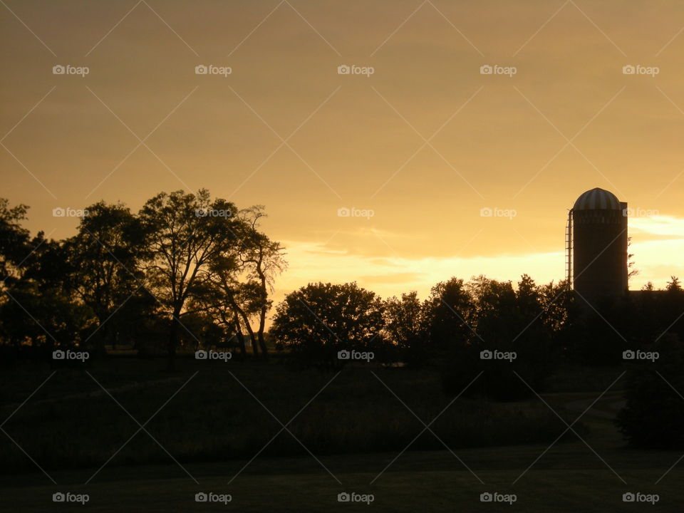 Indiana Sunset. The family farm