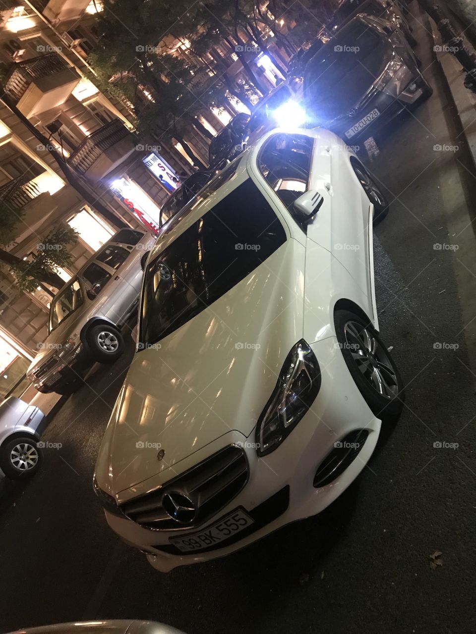 Mercedes all white shining bright 