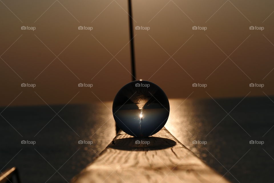 lensball photography by the sea 