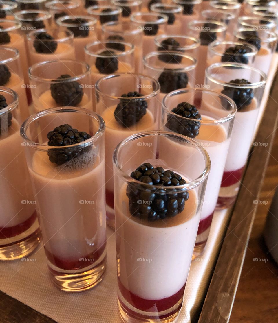 Healthy shots with berries